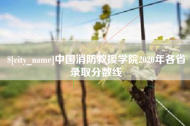 佳木斯中国消防救援学院2020年各省录取分数线