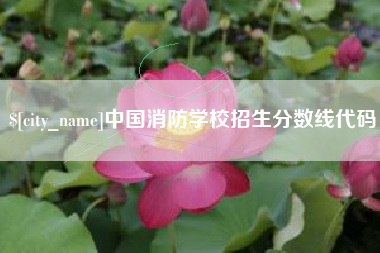 佳木斯中国消防学校招生分数线代码
