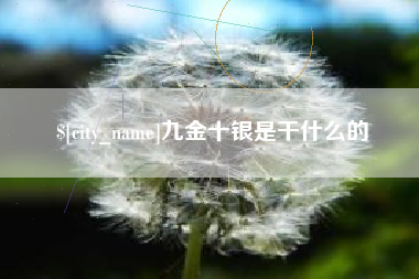 佳木斯九金十银是干什么的