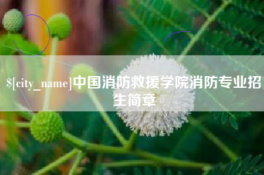 佳木斯中国消防救援学院消防专业招生简章