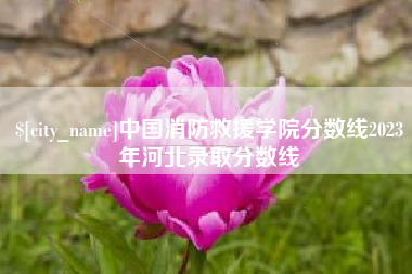 佳木斯中国消防救援学院分数线2023年河北录取分数线
